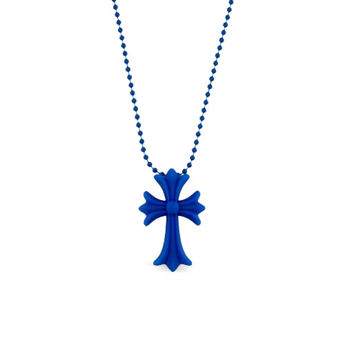 Collier Chrome Heart - Bleu