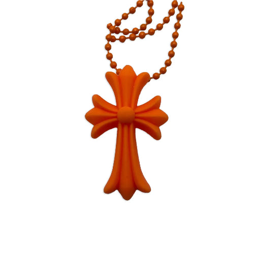 Collier Chrome Heart - Orange