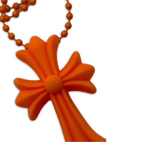 Collier Chrome Heart - Orange