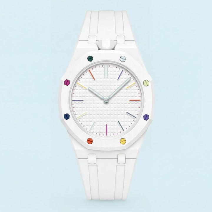 Bracelet Swatch X AP Royal Pop - Blanc Rainbow